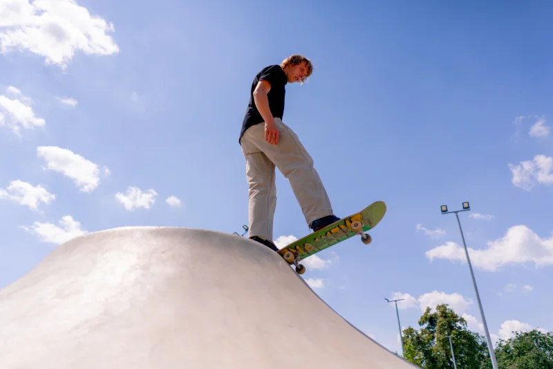 Young man at skatepark